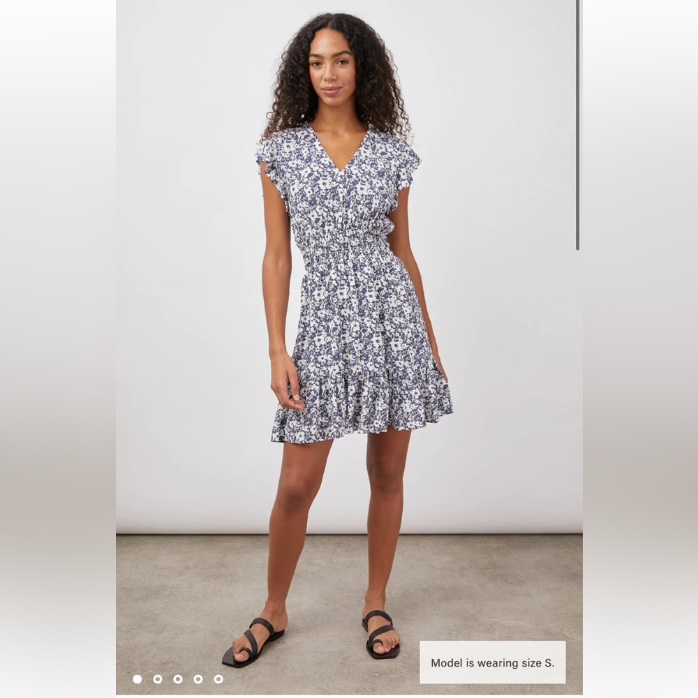 Rails Blue and White Floral Mini Dress